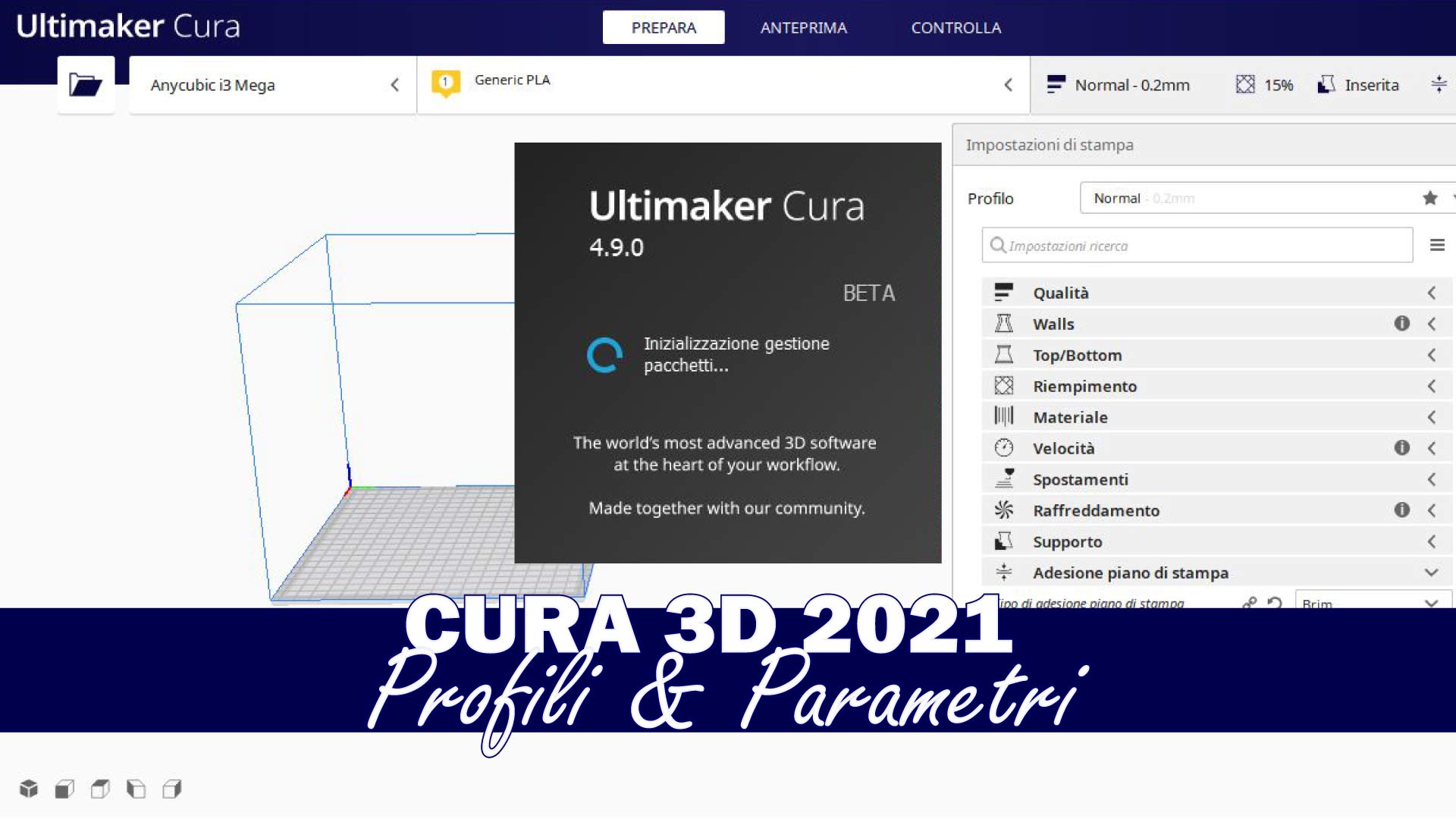 Cura 3D Slicer Assistenza in Live - Profili e Parametri 5