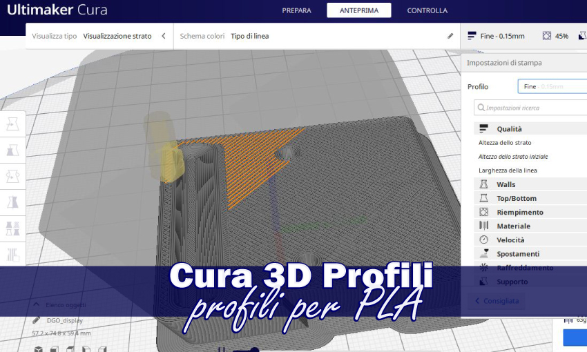 DIRETTA Youtube: Cura 3D - Profili per PLA