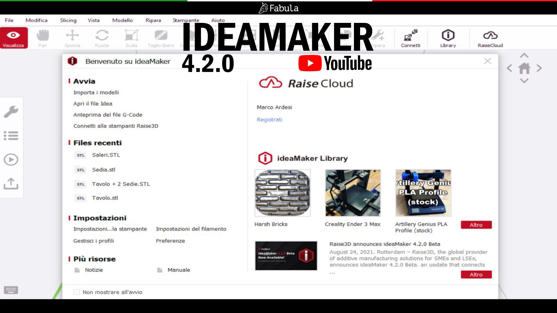 3DSOFTWARE: Scaricando Ideamaker 4.2.0 New