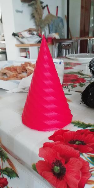 albero di natale di PETG rosso traslucido Tomas3D