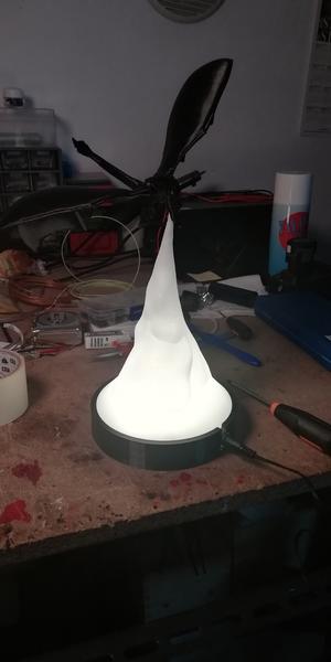 lampada drago in PLA bianco e nero Sunlu