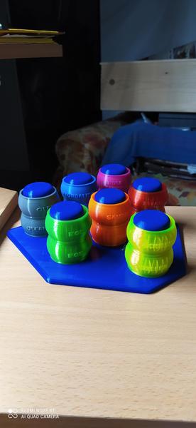 collari per bottigle e porta collari in vari colori PLA Amazonbasic